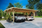 Carport double en bois « Dora XL » | 6 x 5 m – Image 2
