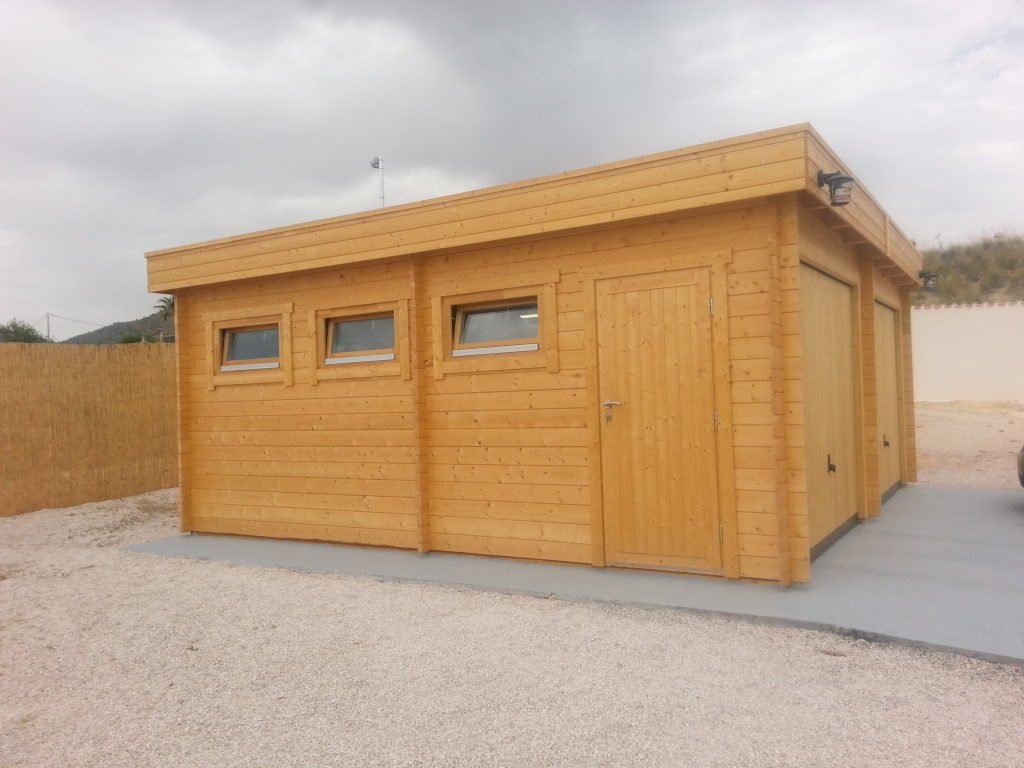Carport Bois 2 voitures fermé Hansa Garage F Garage en bois 2 voitures « Hansa F1 » | 6 x 6 m – Image 1