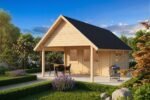 Chalet de jardin avec auvent « Mark » | 4 x 4 m – Image 6