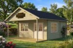 Bungalow bois avec mezzanine « Stockholm A » | 5 x 5 m – Image 2