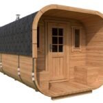 Grand sauna tonneau contemporain | 5 x 2 m