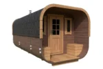Grand sauna tonneau contemporain | 5 x 2 m – Image 8