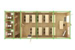 Chalet bois préfabriqué salle de classe « Hansa Classroom » | 5 x 12 m – Image 2