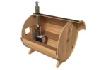 Petit sauna tonneau avec auvent | 3 x 2 m – Image 6