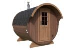 Petit sauna tonneau avec auvent | 3 x 2 m – Image 7