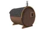 Petit sauna tonneau avec auvent | 3 x 2 m – Image 9