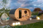 Petit sauna ovale extérieur | 4 x 2 m – Image 2