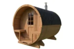 Sauna tonneau extérieur avec auvent | 3 x 2 m – Image 2