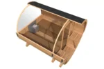 Sauna tonneau extérieur avec auvent | 3 x 2 m – Image 6