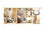Chalet en bois habitable « Hansa Holiday A » | 13 x 6 m – Image 8