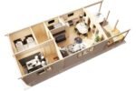 Chalet en bois habitable « Hansa Holiday A » | 13 x 6 m – Image 9