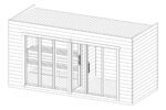 Grand sauna contemporain « Lyngen » | 5 x 2 m – Image 5