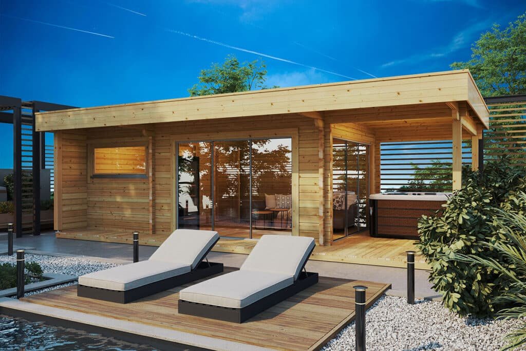 Outdoor Sauna "Serenity" | G0409 Grand sauna extérieur « Serenity » | 8 x 4 m – Image 1