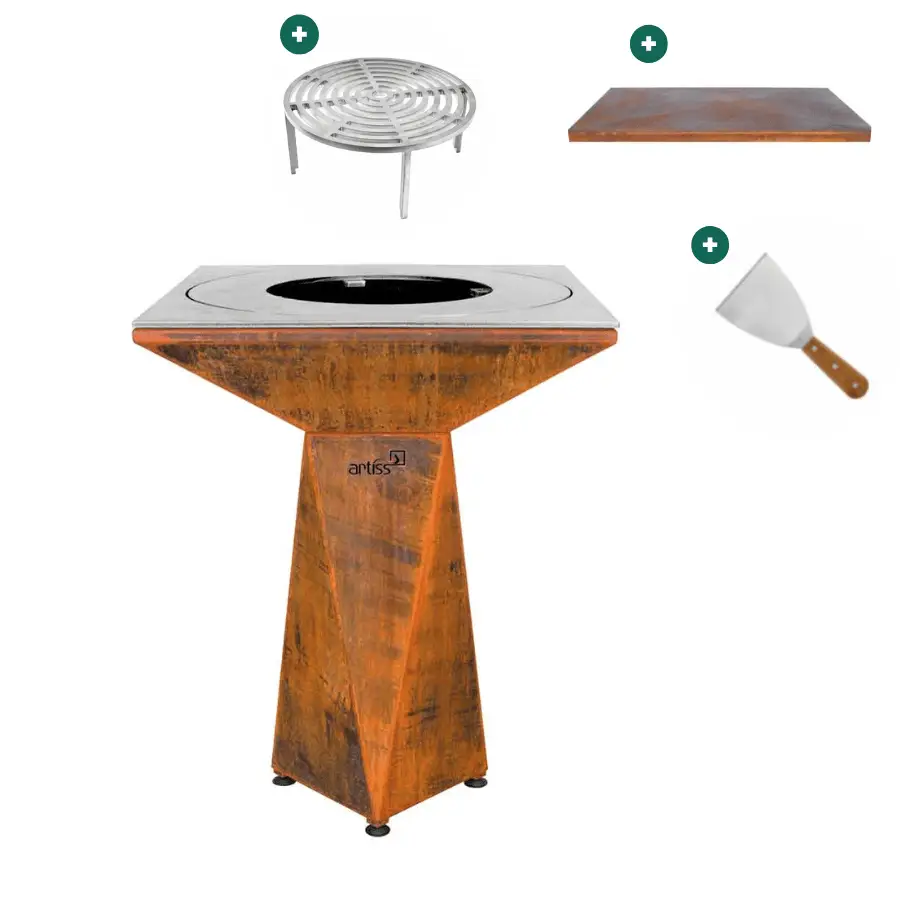 pack-promo-brasero-Artiss Pack brasero G1 Basic corten et acier carbone Artiss – Image 1