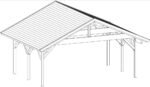 Carport 2 voitures en bois « Henley XL » | 6 x 5 m – Image 10