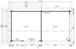 Abri de jardin avec terrasse « Nora D » | 6 x 3 m – Image 3