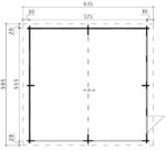Garage en bois pour 2 voitures « Hansa E » | 6 x 6 m – Image 3