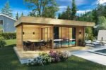 Abri de jardin avec auvent « Luna » | 7 x 5 m