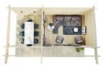 Abri de jardin avec auvent « Luna » | 7 x 5 m – Image 4