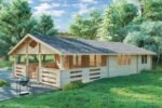 Maison en bois en kit « Holiday F » | 7 x 12 m